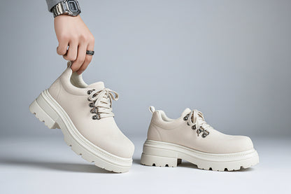 Platform Derby Leather Shoes