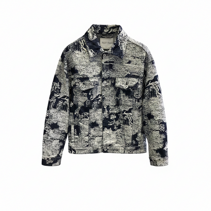 Camouflage Embroidered Denim Jacket