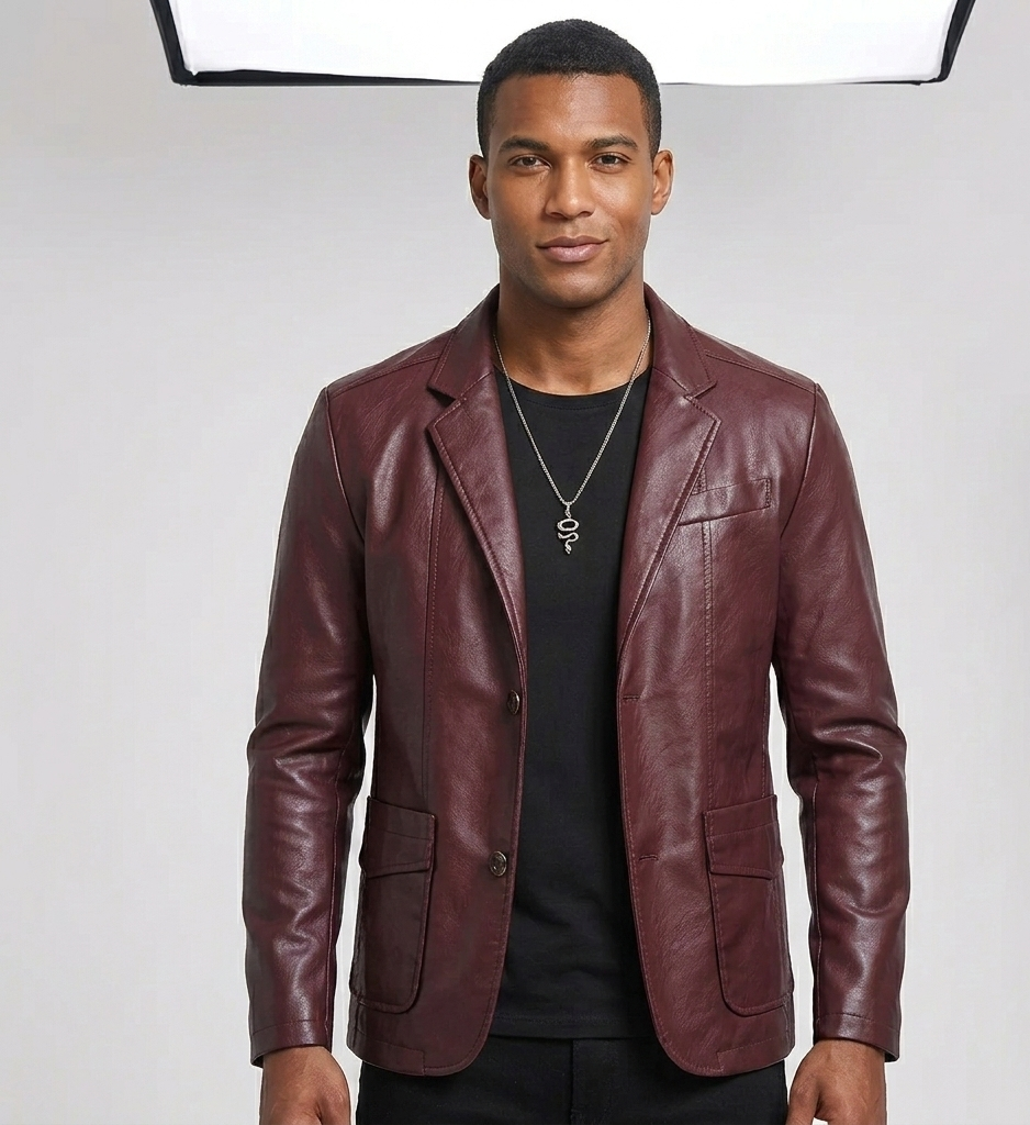 Premium Leather Suit-Collar Jacket