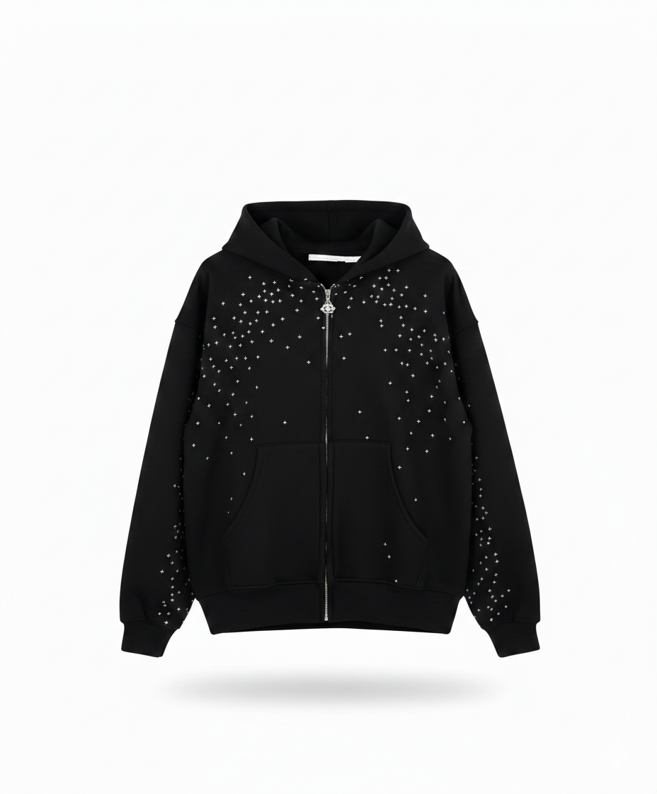 Starry Sky Rhinestone Hoodie
