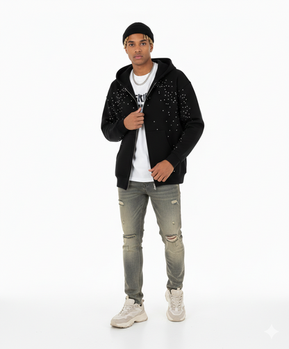 Starry Sky Rhinestone Hoodie