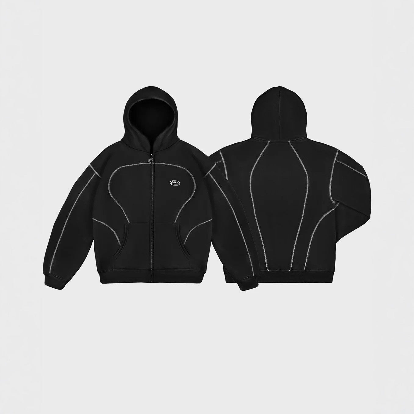 Y2K Letter Print Hooded Zip Jacket