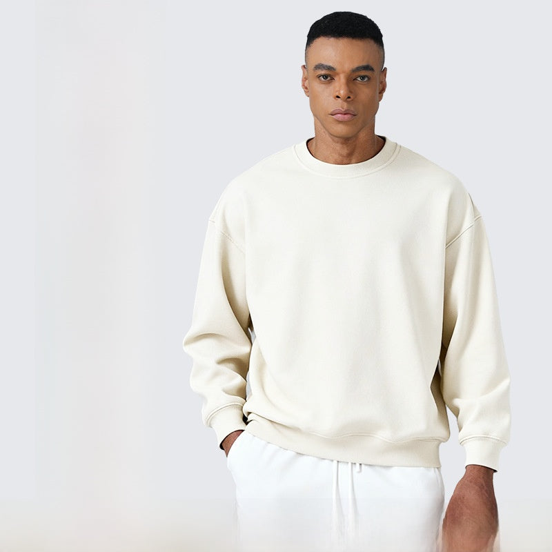Heavyweight Retro Cotton Pullover Sweatshirt