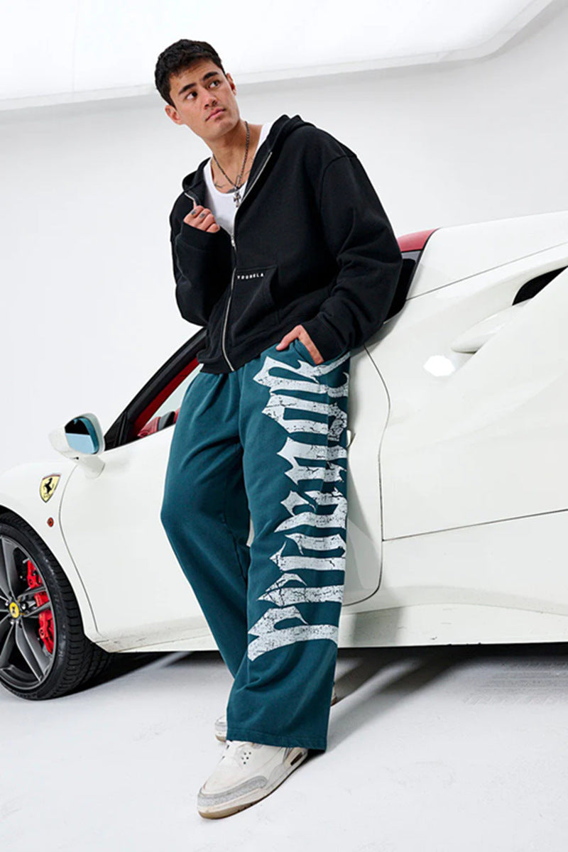 Wide-Leg Athletic Pants