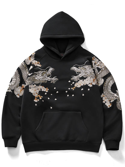 Dragon and Phoenix Embroidered Hoodie