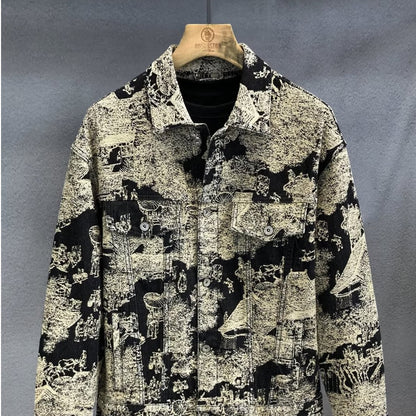 Camouflage Embroidered Denim Jacket