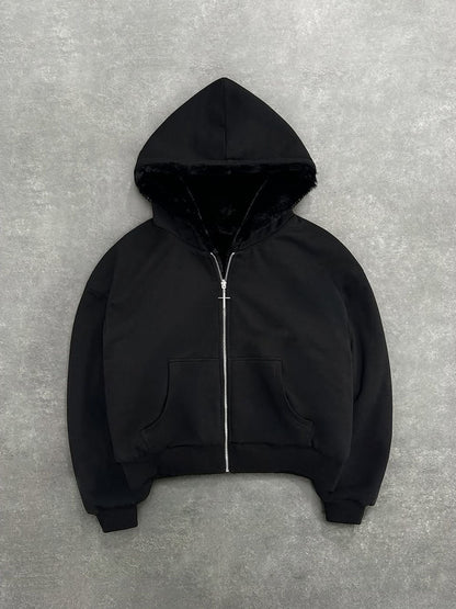 Reversible Leopard Street Hoodie