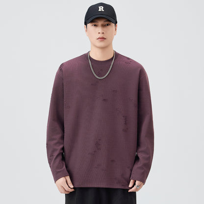 Vintage Distressed Long-Sleeve T-Shirt