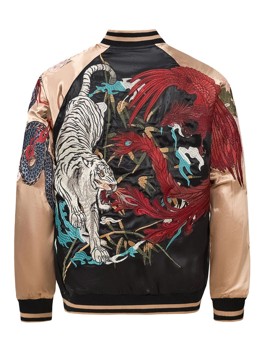 Dragon · Tiger · Phoenix Embroidered Jacket