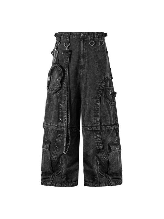 Heavy-Duty Multi-Pocket Streetwear Jeans