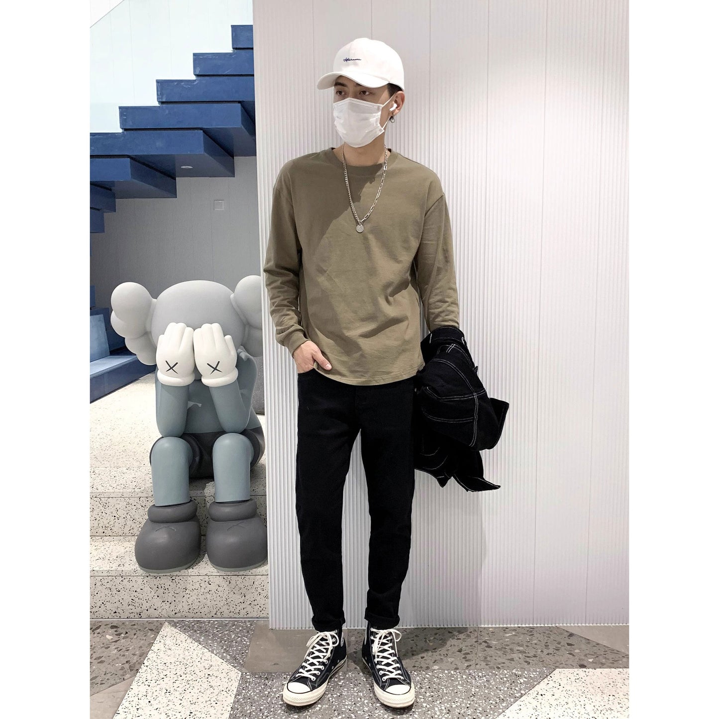 Solid Color Relaxed-Fit Sweater