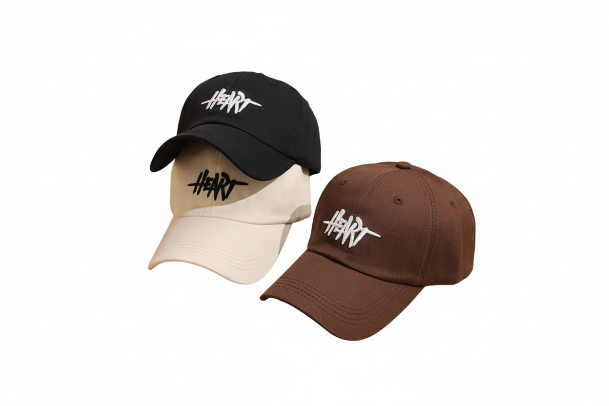 'Heart' Wide Brim Baseball Cap