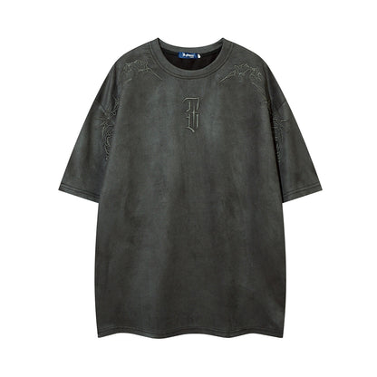 Thorn Embroidered Suede Street T-Shirt
