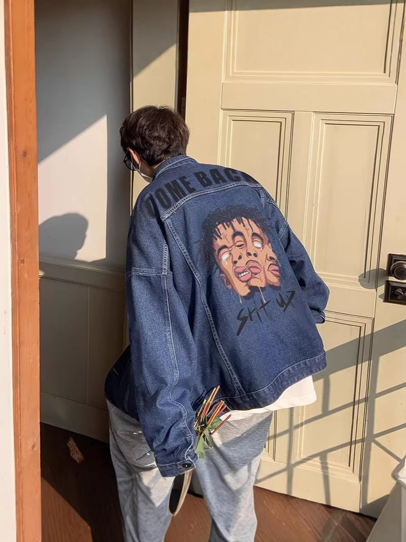 'Shut Up' Vaezion designer denim jacket