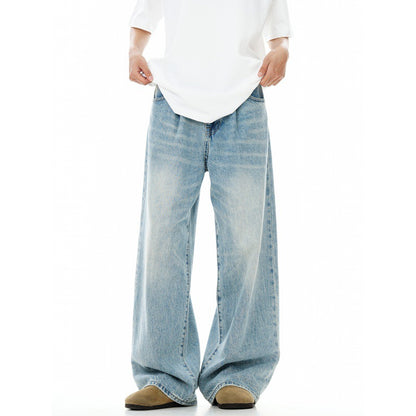 Vintage Washed Wide-Leg Baggy Jeans