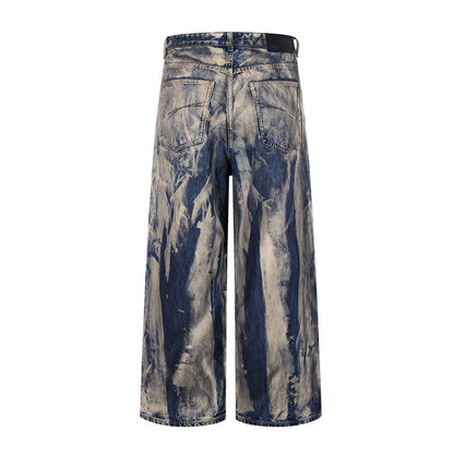 Vintage Washed Street Denim Jeans