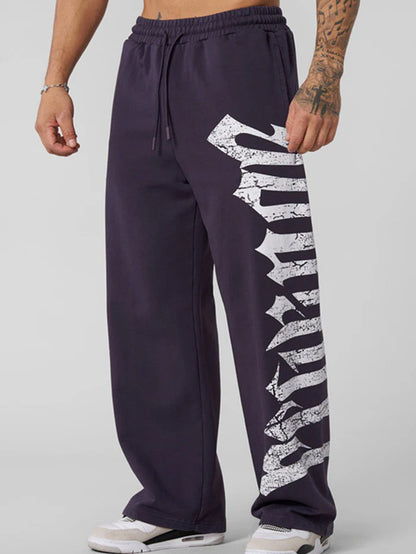Wide-Leg Athletic Pants