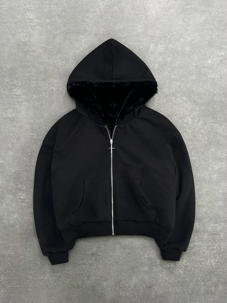 Reversible Leopard Street Hoodie