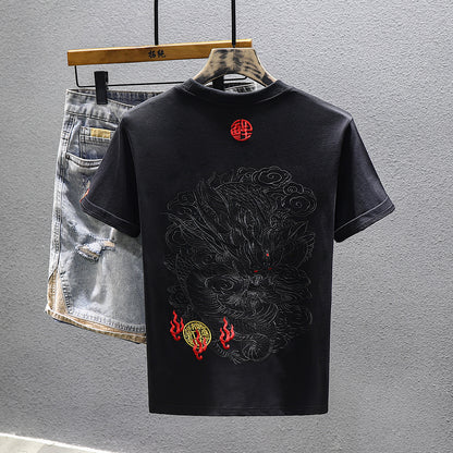 Dragon King Embroidered T-Shirt